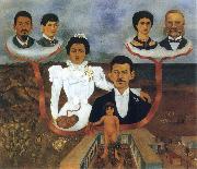 Frida Kahlo My Grandparent,My Parent and i oil painting